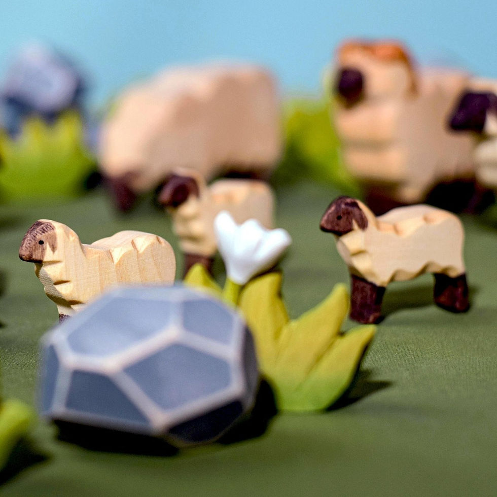 Thumbnail: Bumbu Toys Wooden Lamb
