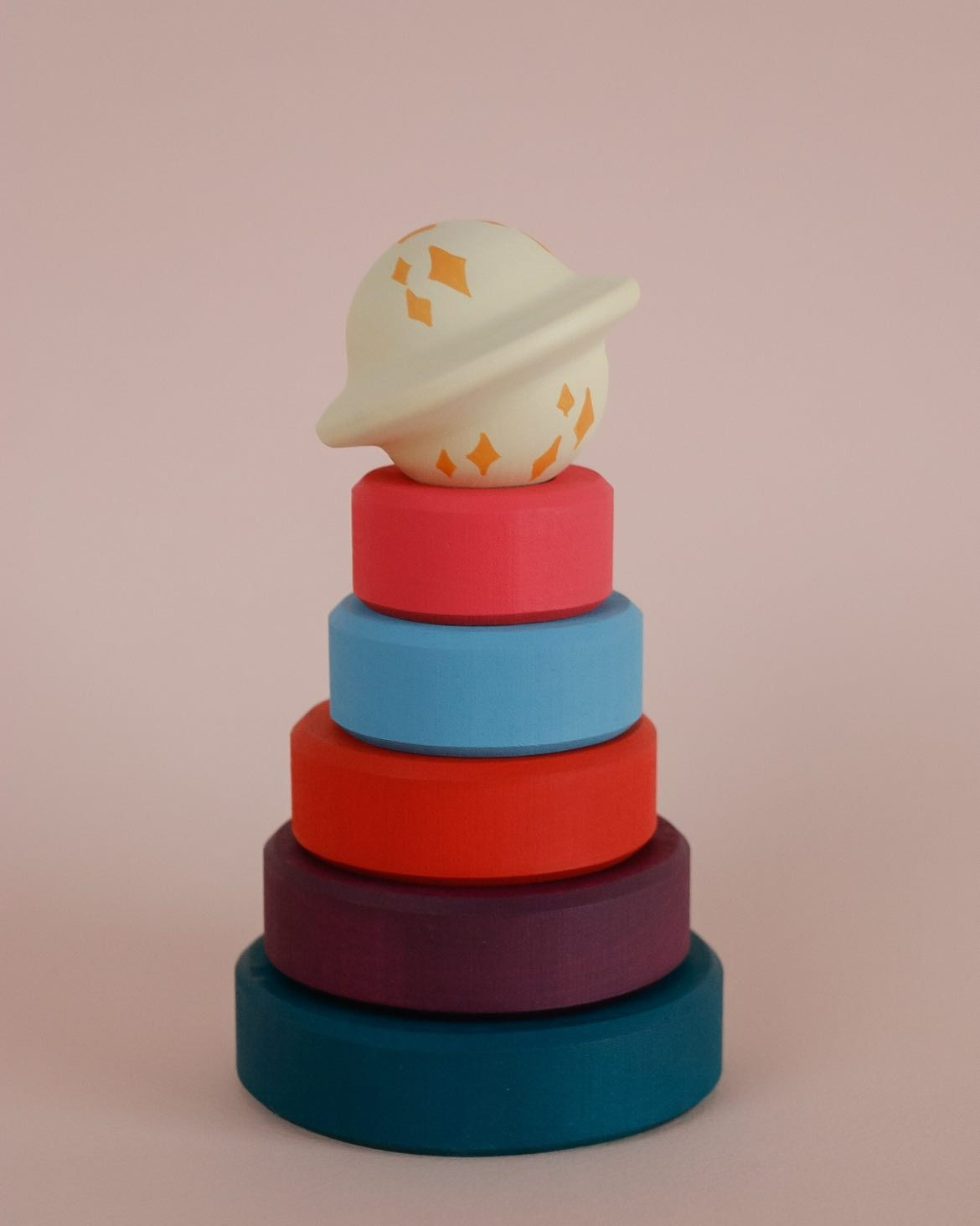 Handcrafted Wooden Stacker Toy - Saturn by Vera & The Neva