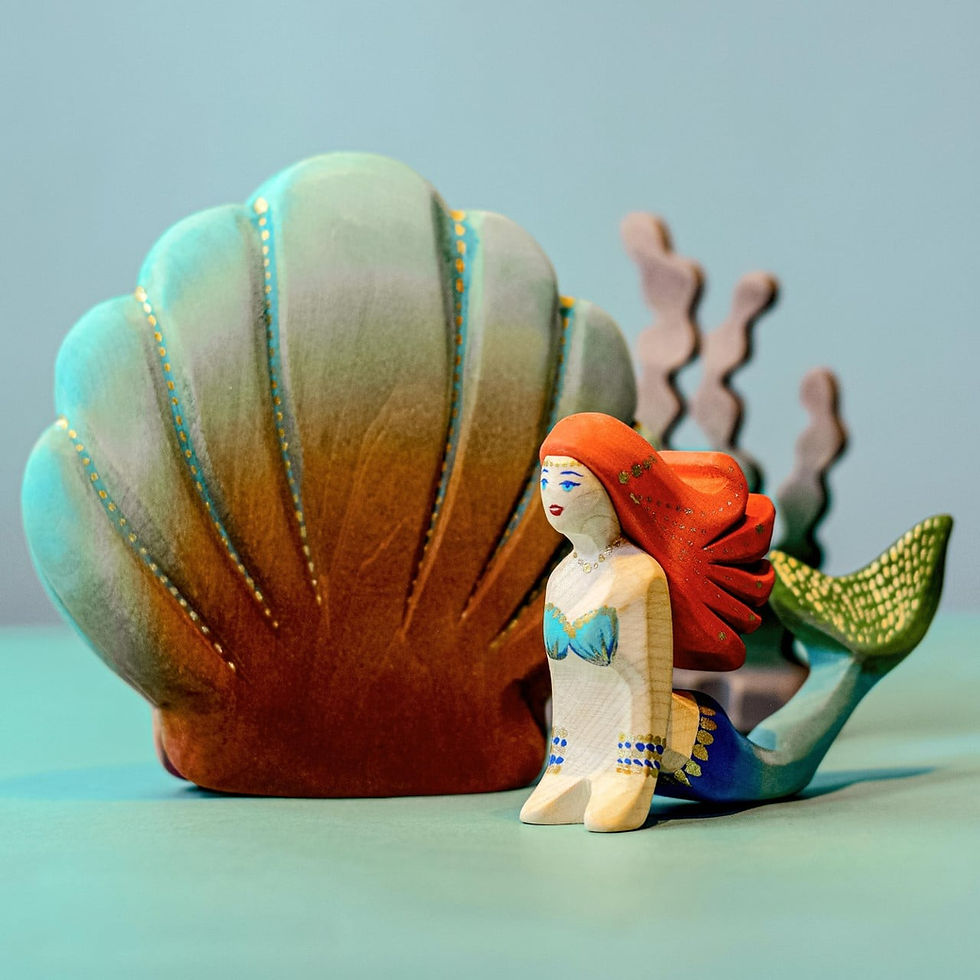 Thumbnail: Bumbu Toys Wooden Big Shell with Pearl