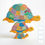 Thumbnail: Hand-painted DADU Wooden Bebop Turtle – Male with colorful patchwork shell.
