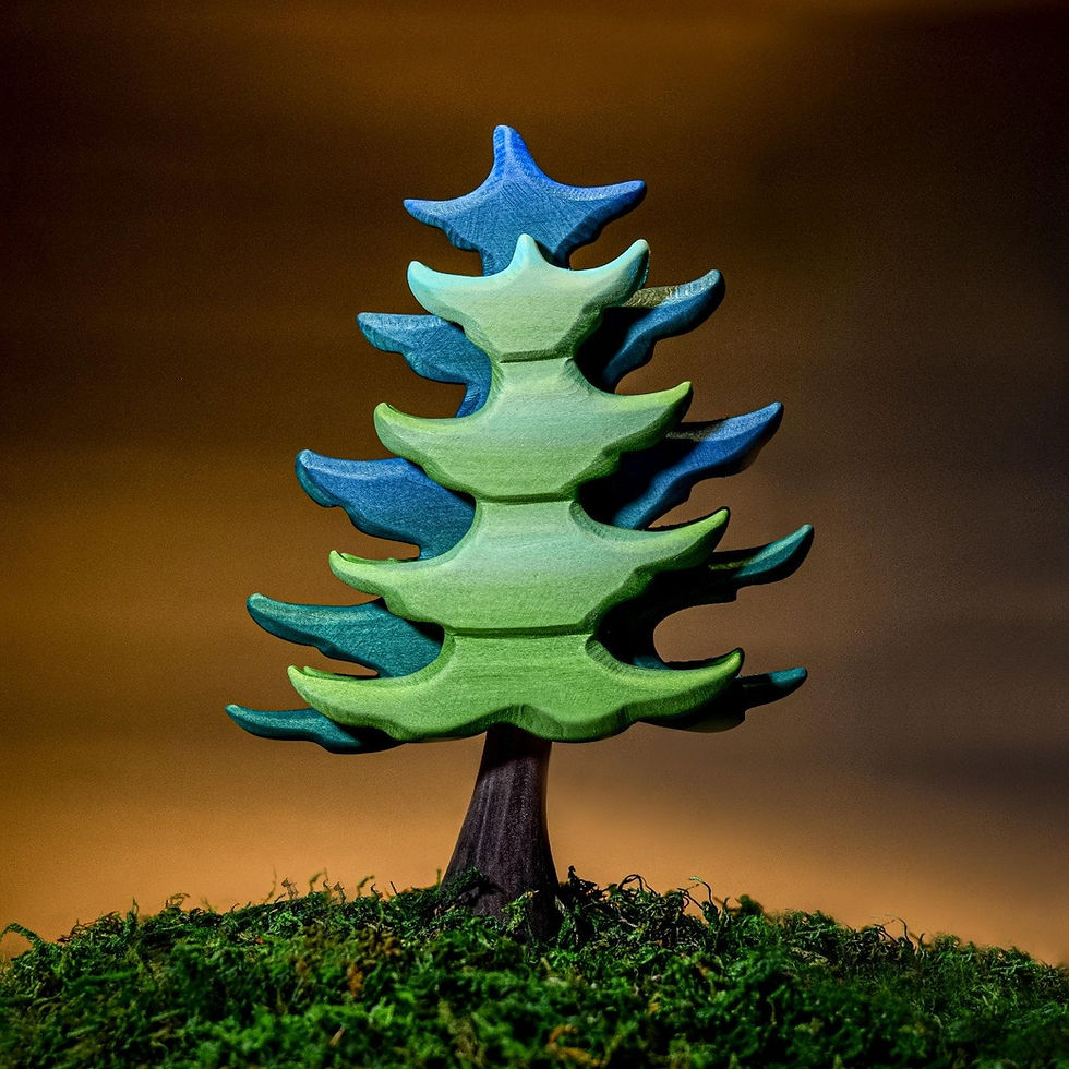 Thumbnail: Bumbu Toys Handcrafted Wooden Spruce Tree