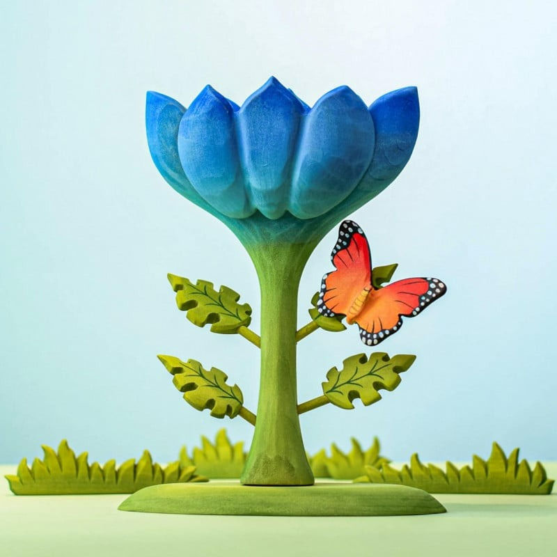 Thumbnail: Bumbu Toys Handmade Wooden Butterfly Figurine