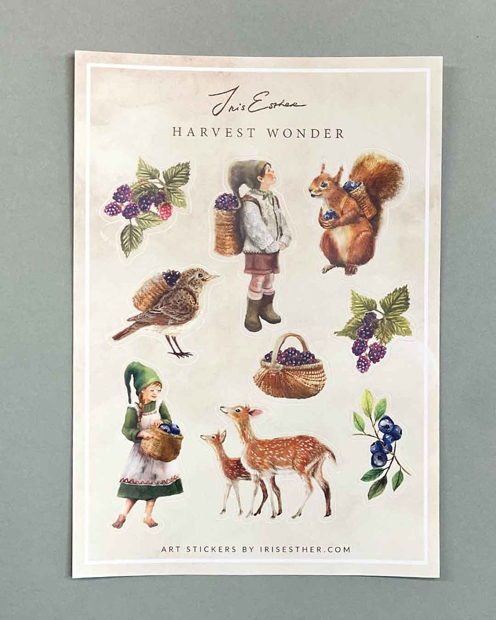 Iris Esther Art Stickers - Harvest Wonder