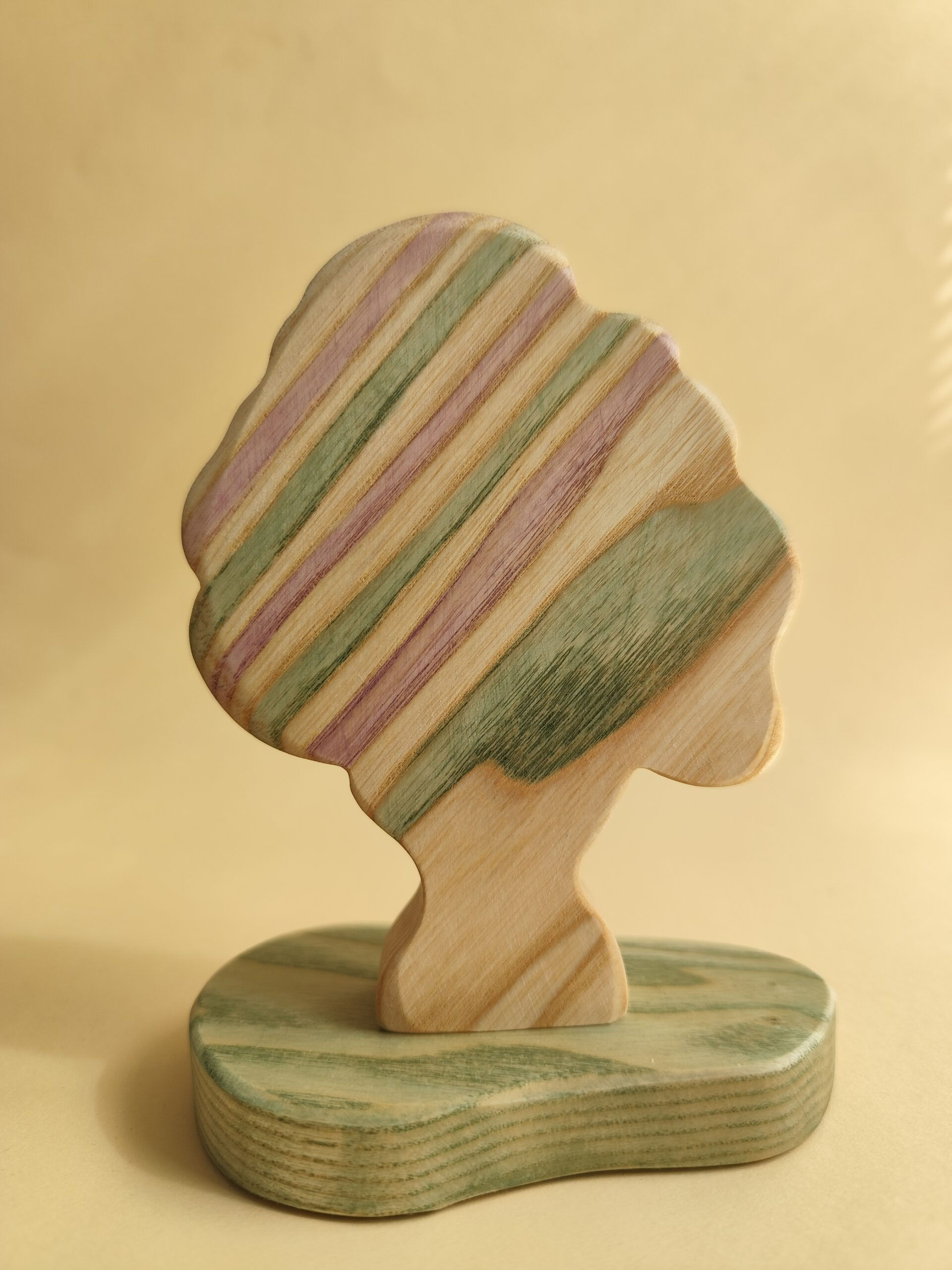 JUHARKA Wooden Spring Tree – Purple & Green