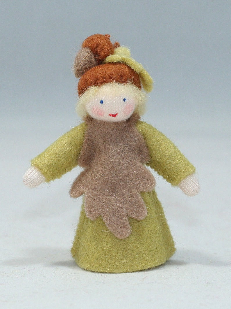 Thumbnail: Ambrosius-Eco Flower Fairies Acorn Fairy Felt Doll-2.5"
