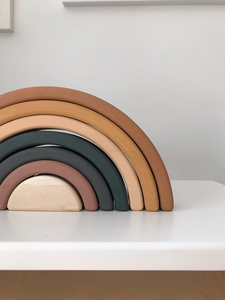 Thumbnail: SABO concept Wooden Rainbow Stacker - Mustard