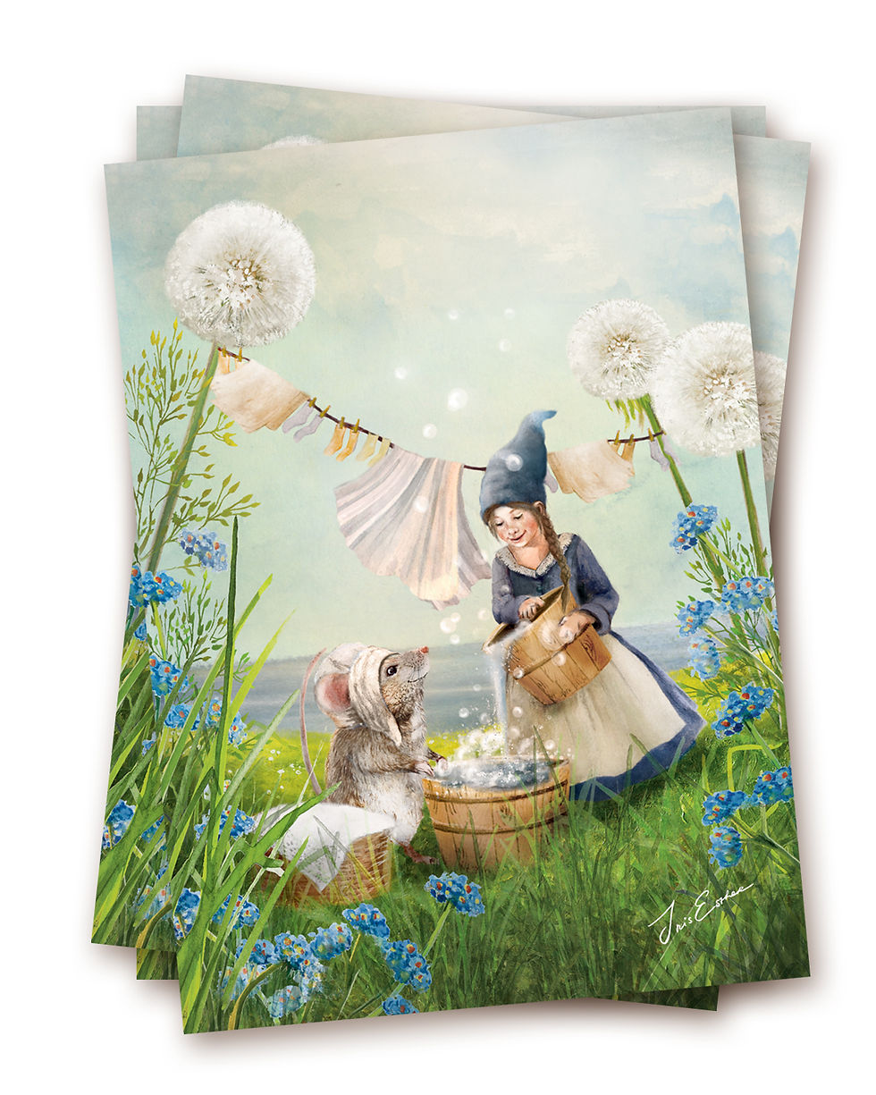 Iris Esther Postcard-Laundry Days