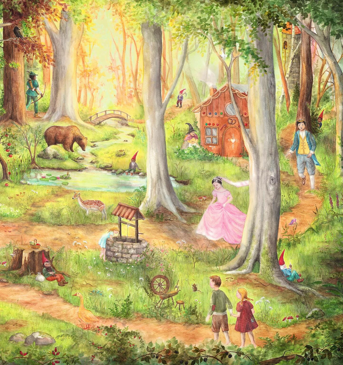 Mhairi Hellbrandt Postcard – Fairytale Forest