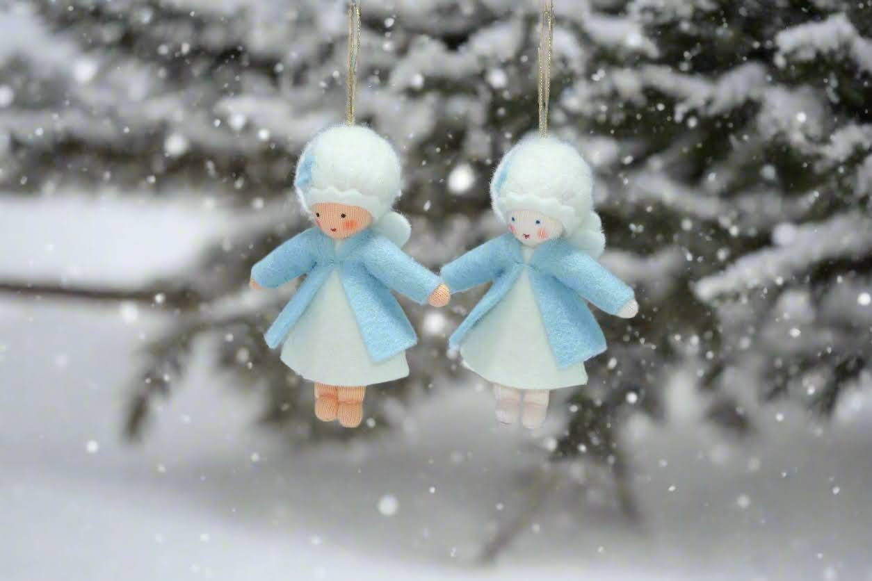 Ambrosius-Eco Flower Fairies Winter Fairy Felt Doll (3")