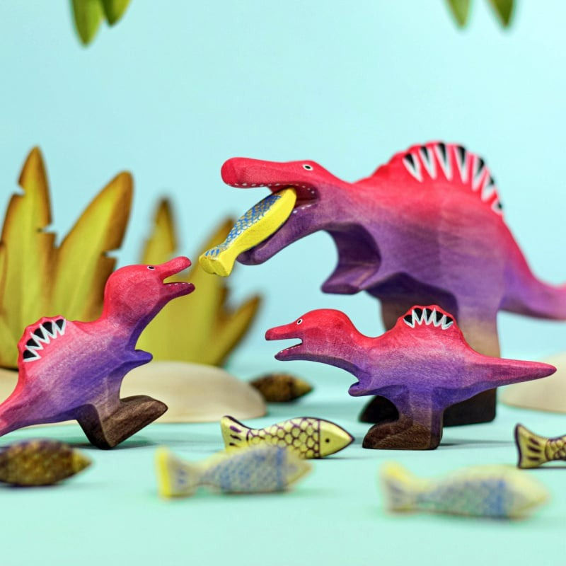 Thumbnail: Bumbu Toys Big Wooden Spinosaurus Dinosaur