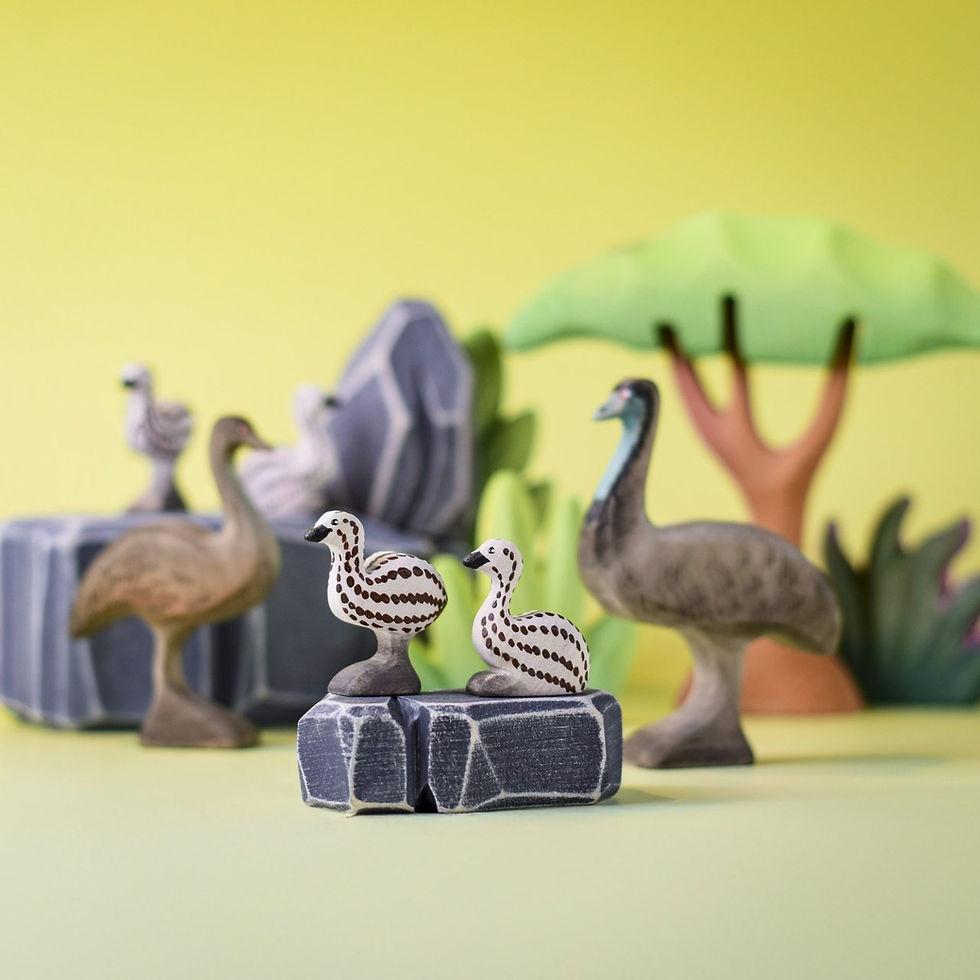 Thumbnail: Bumbu Toys Handcrafted Wooden Emu - Male