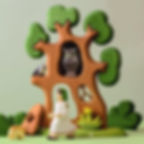 Thumbnail: Bumbu Toys Wooden Running Girl Figurine