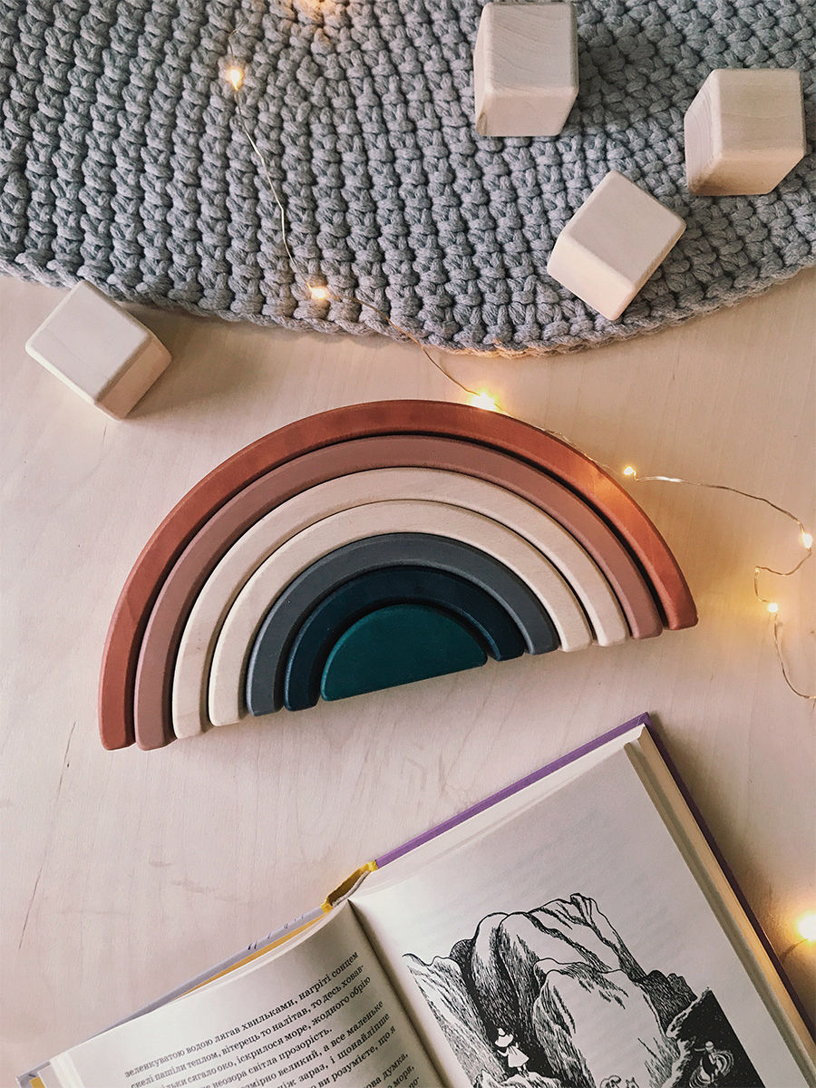 Thumbnail: SABO concept Wooden Rainbow Stacker - Terracotta