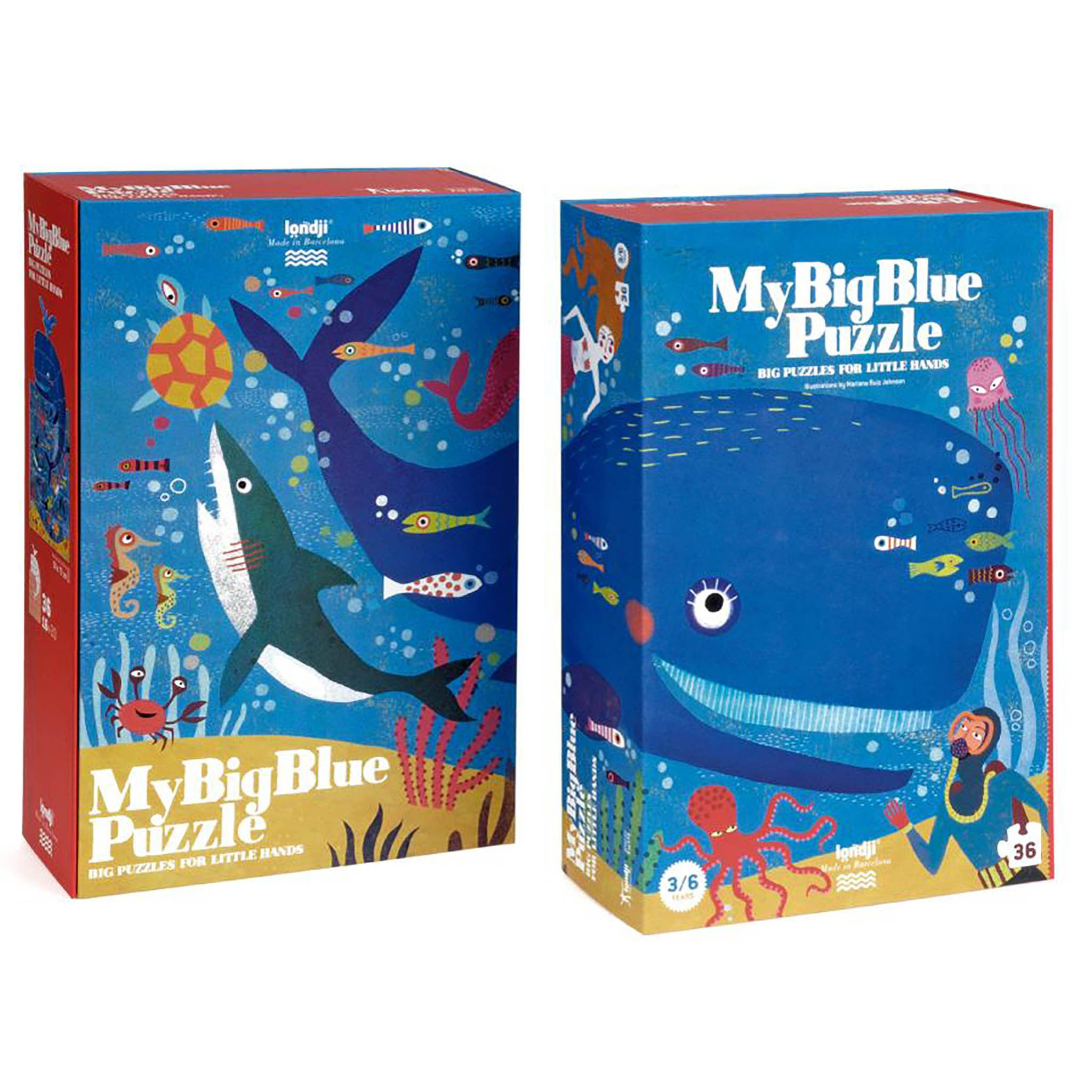 Londji Puzzle - My Big Blue (36 pcs) Shape