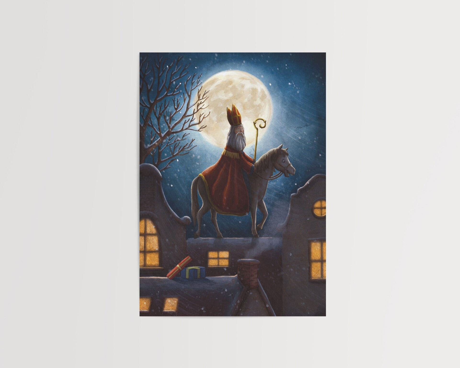 Saint Nicholas Postcard - Lowi by Ginny