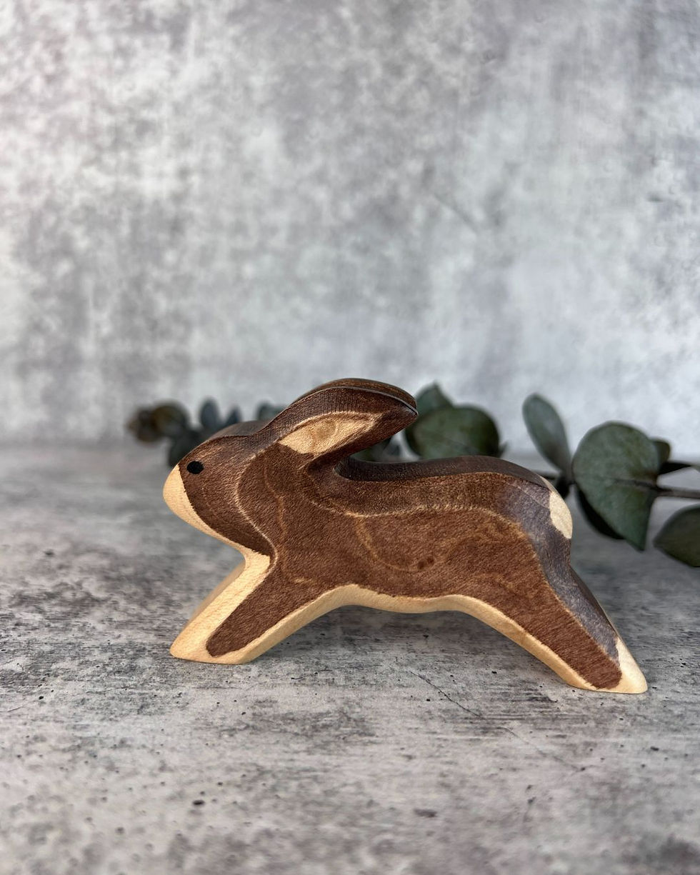 HolzWald Handmade Wooden Rabbit - Running