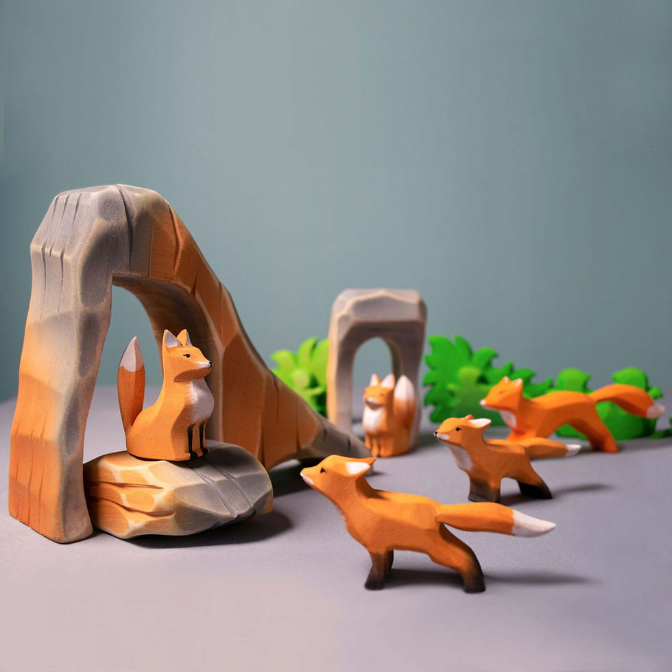 Thumbnail: Bumbu Toys Wooden Running Fox