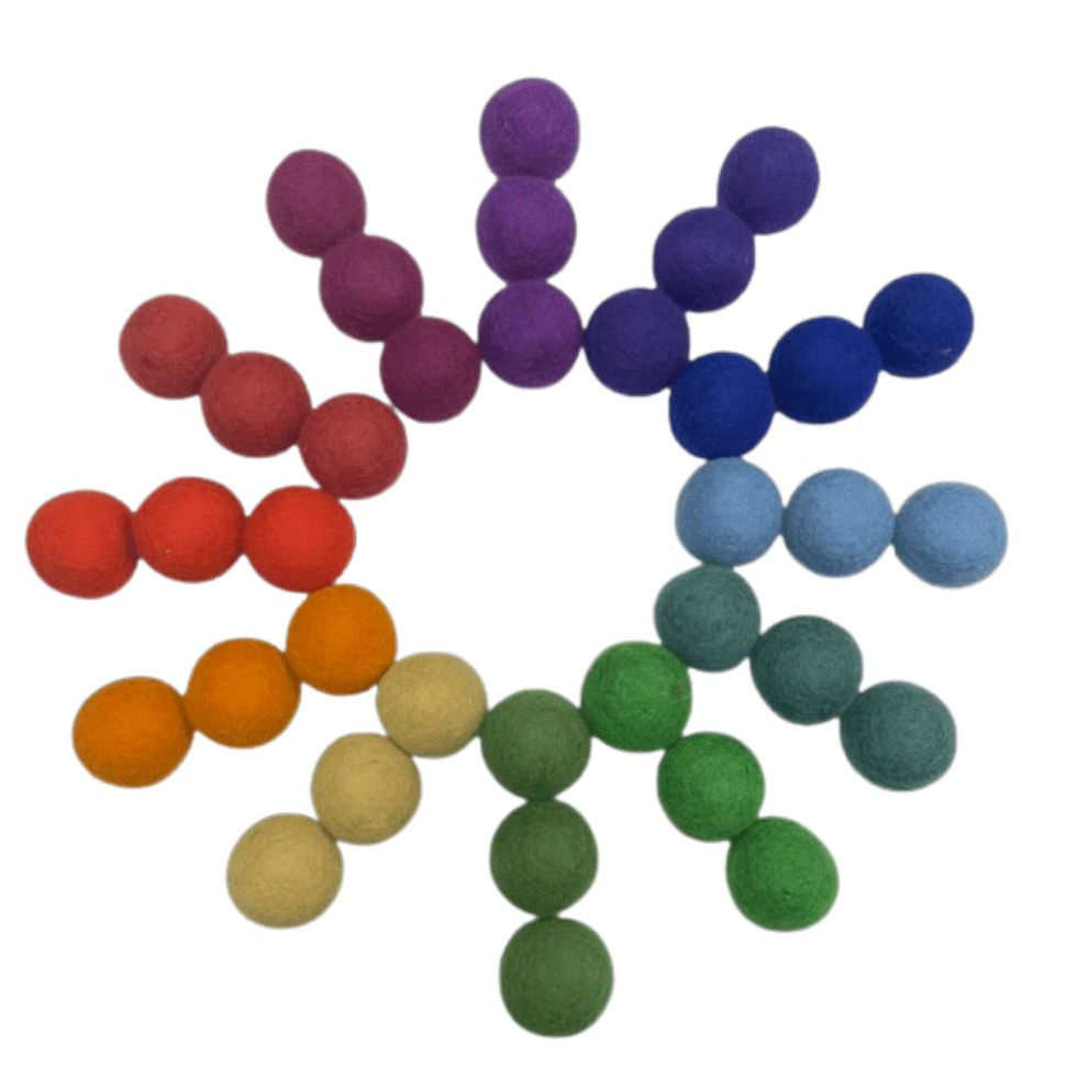 Papoose Goethe-5 cm felt balls set-36 pc