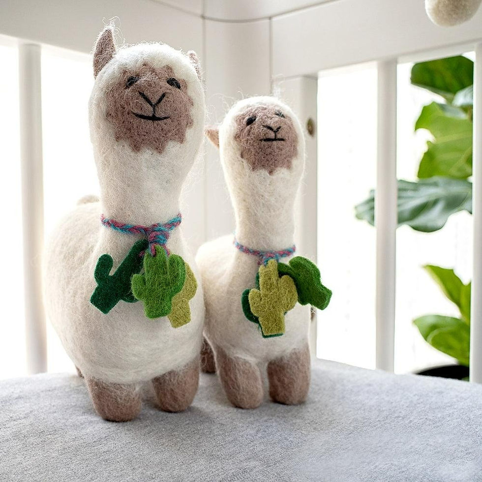 Thumbnail: Tara Treasures Felt Llama Toy-Medium