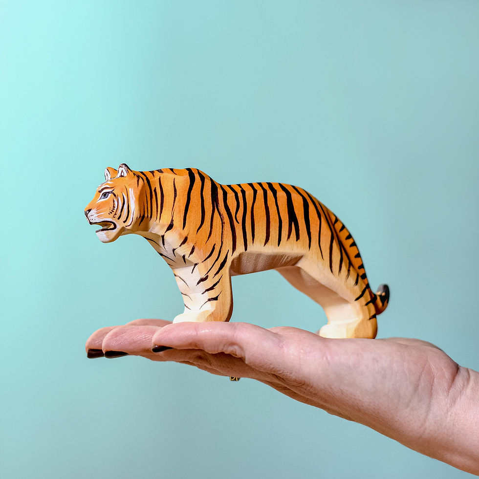 Thumbnail: Bumbu Toys Handmade Wooden Tiger - Standing