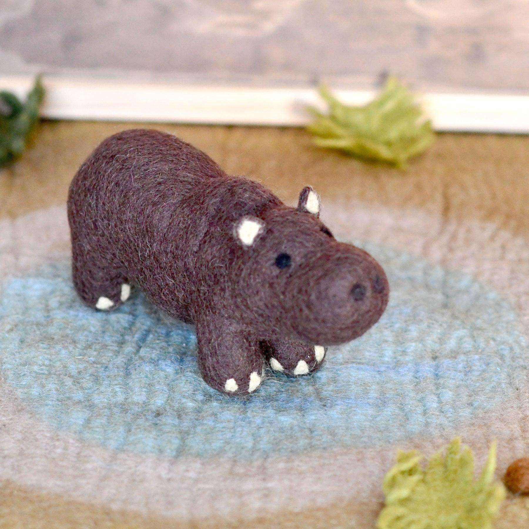 Tara Treasures Felt Safari Hippo Toy