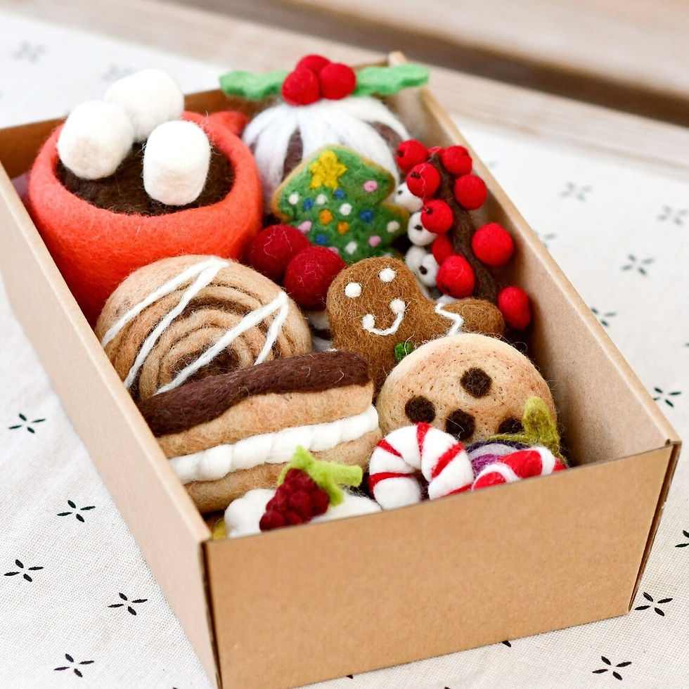 Thumbnail: Tara Treasures Christmas Felt Play Food Grazing Box-Set A