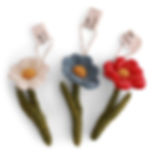 Gry & Sif Felt Mini Anemone - Set of 3 - Bright