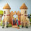 Thumbnail: Bumbu Toys Handcrafted Wooden Regal Family and Castle Set