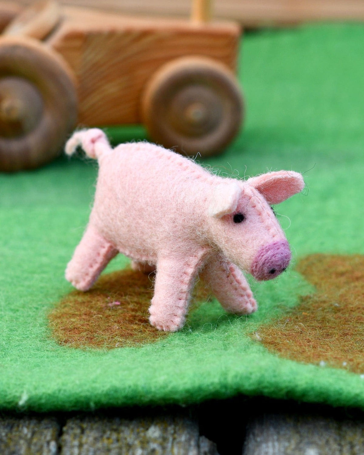 Tara Treasures Felt Pig Farm Animal Toy