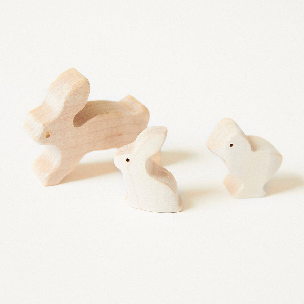 Thumbnail: Sarah's Silks Wooden Chick Figurine Toy
