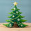 Thumbnail: Bumbu Toys Wooden Christmas Tree with golden star and hand-painted garlands.