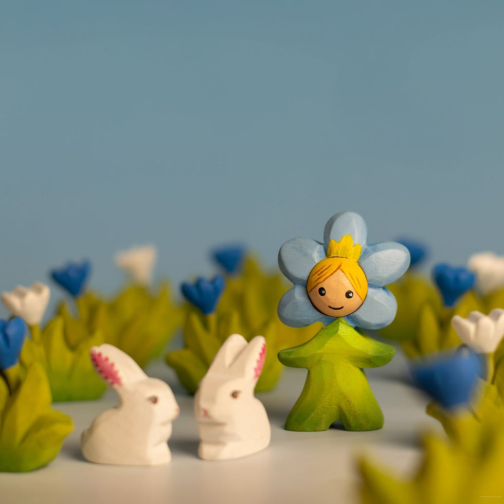 Bumbu Toys Wooden Flower Child Forget-Me-Not