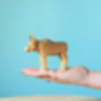 Thumbnail: Bumbu Toys Handmade Wooden Moose Calf