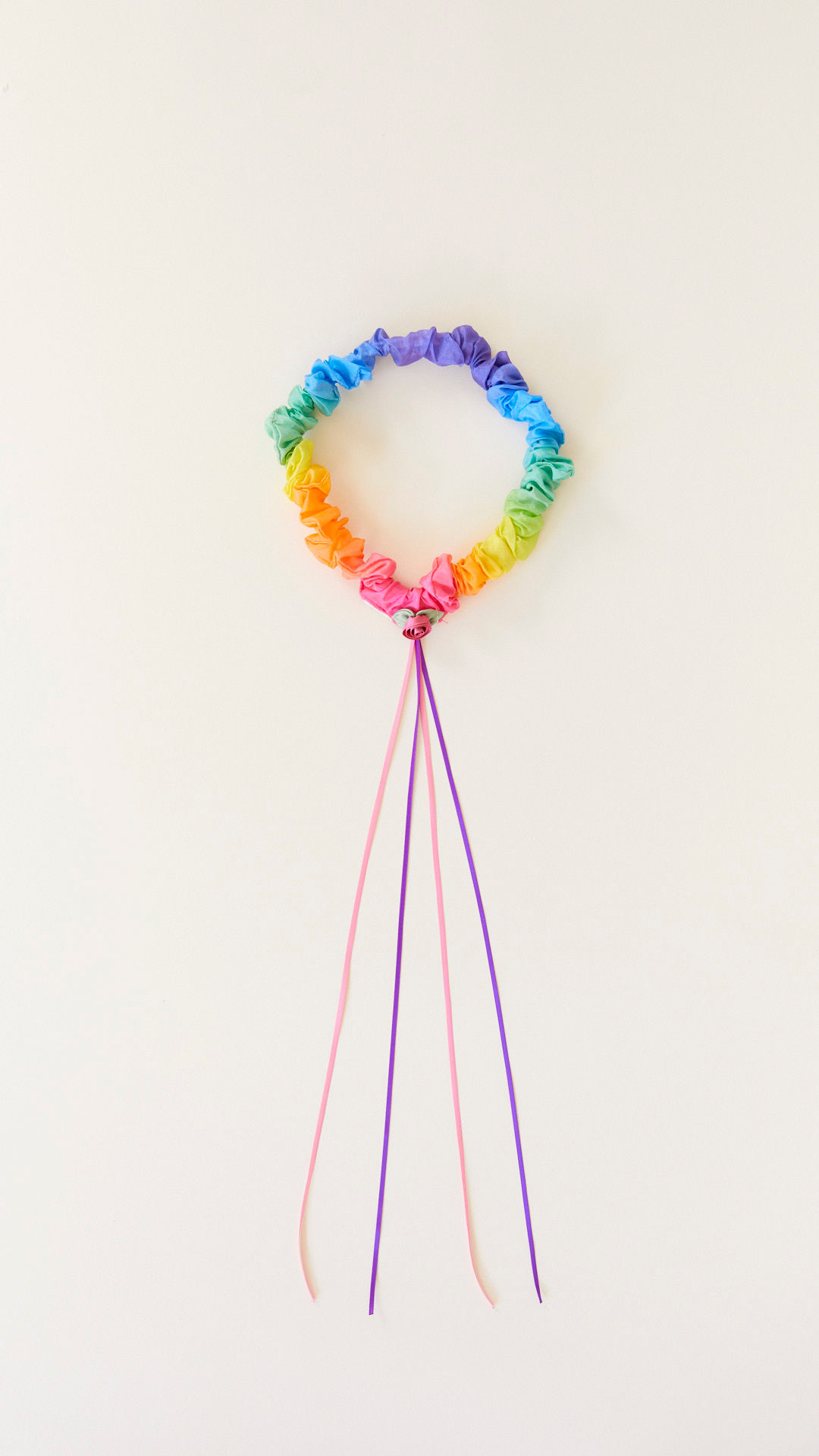Rainbow Silk Garland Crown by Sarah's Silks