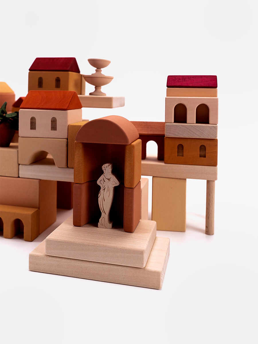 Thumbnail: SABO concept Wooden Italian Courtyard Blocks Set