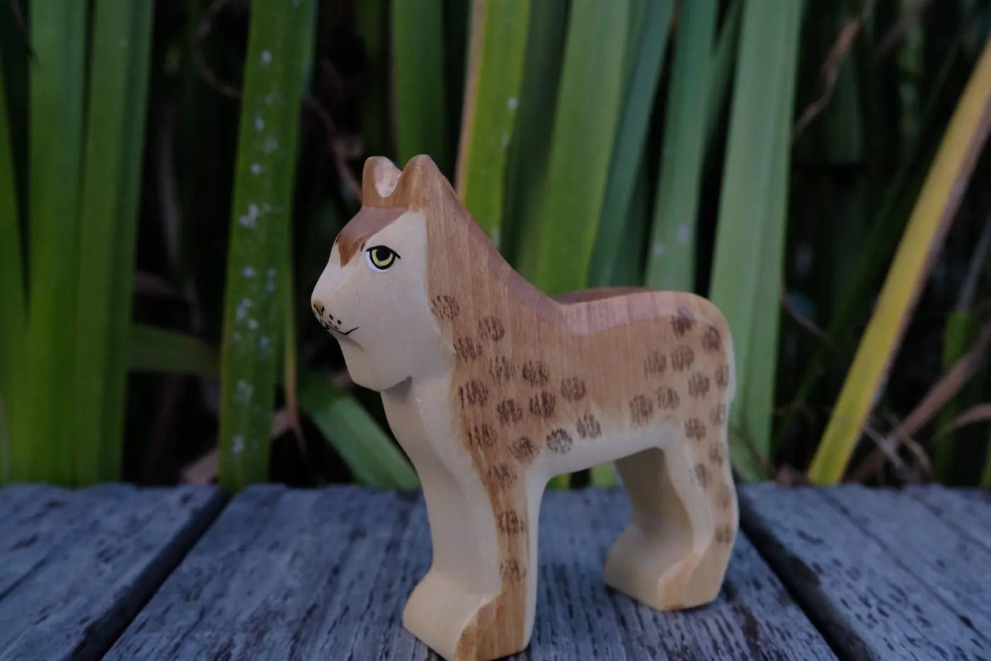 HolzWald Handmade Wooden Lynx Figurine