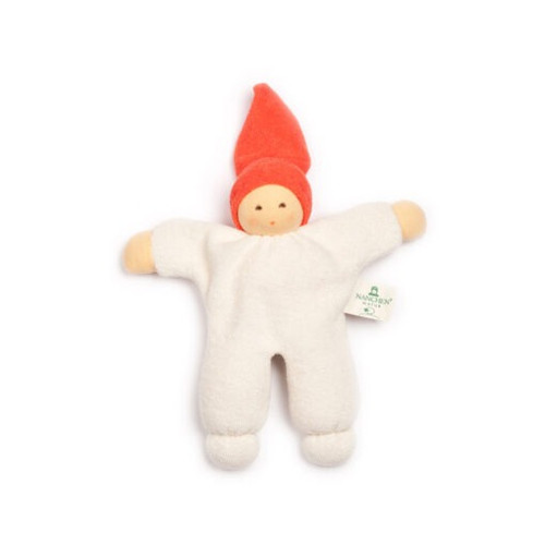 Nanchen Natur Organic Cotton Waldorf Rattle Doll, Orange-Red ...