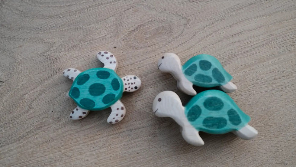 Thumbnail: HolzWald Wooden Turtle Figurines