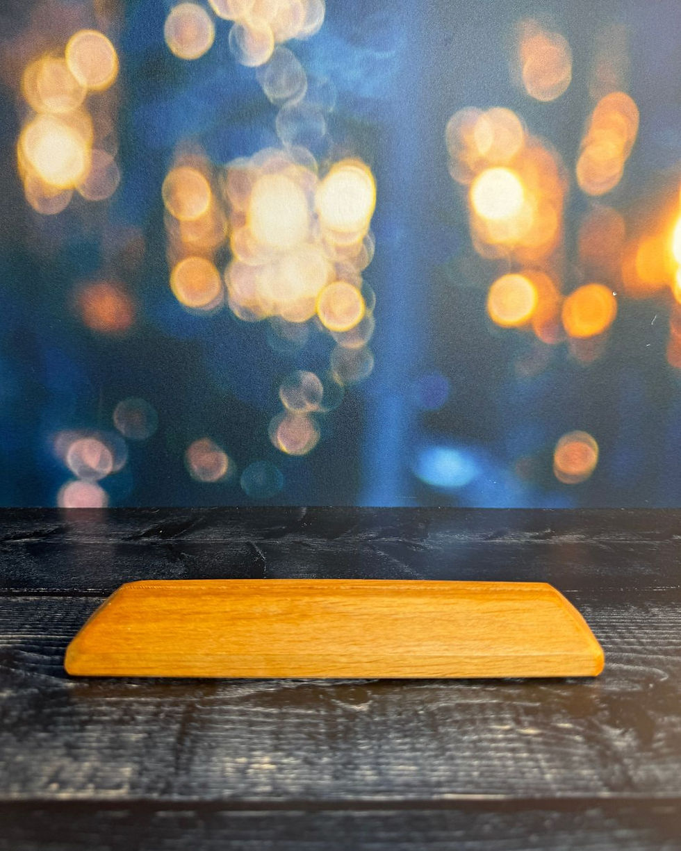 Large wooden postcard holder by Rahmenart (Franke), handcrafted in Germany, perfect for seasonal displays or nature tables.