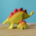 Thumbnail: Bumbu Toys Wooden Stegosaurus Dinosaurs Set