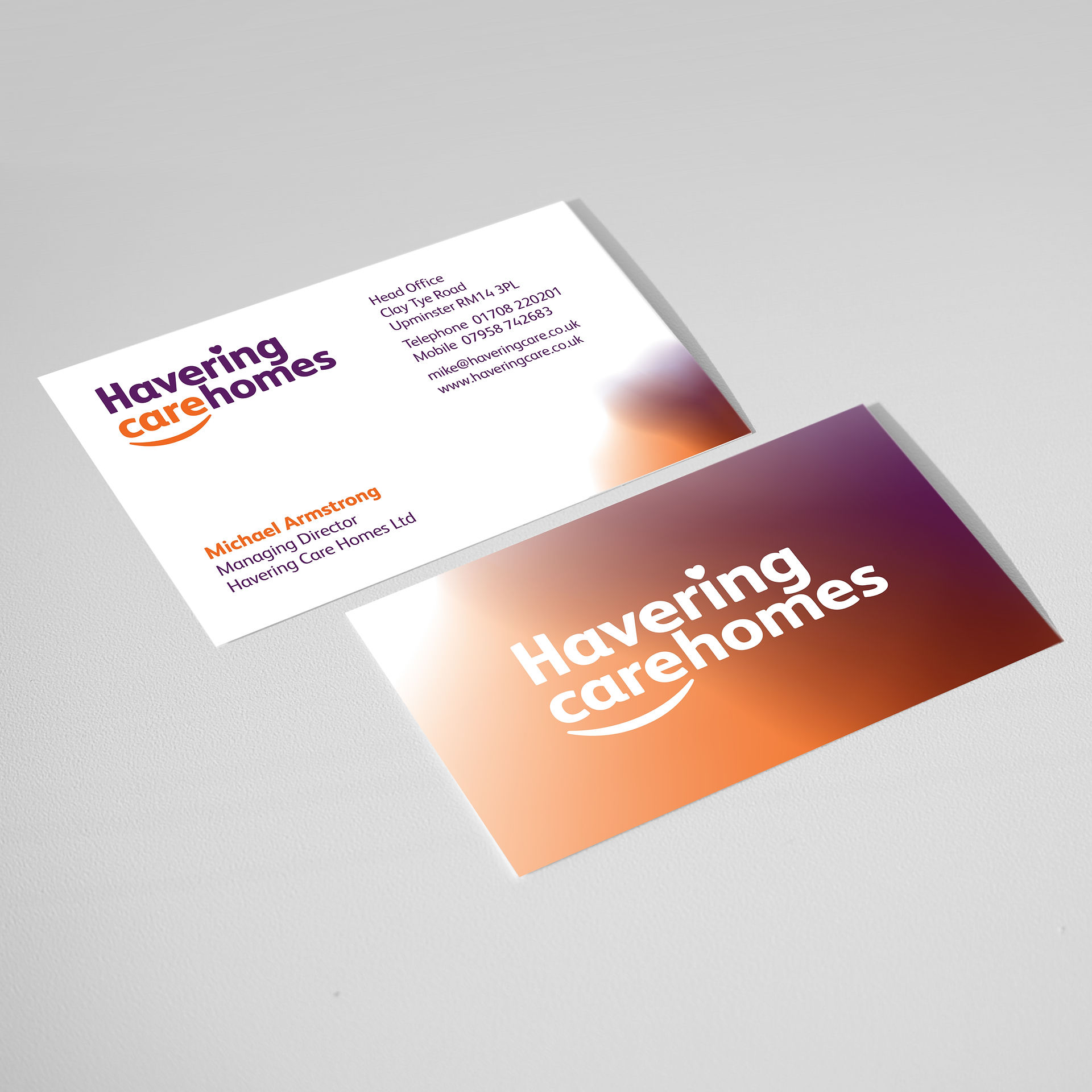 Business card design Romford Essex