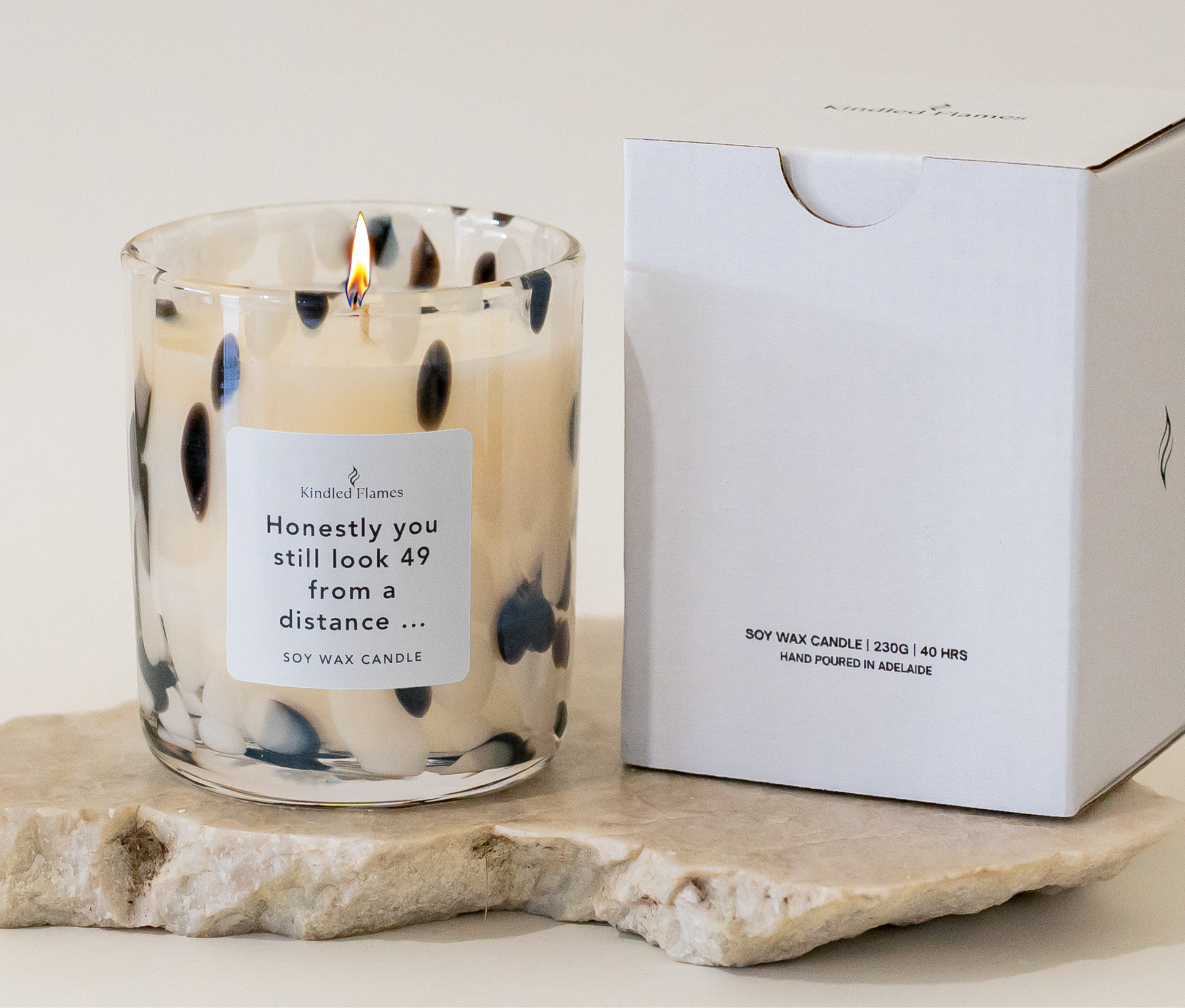 Luxury Dalmatian Jar Still 49, 50th Bday Gift | Jar Candle | 250g | 38 H