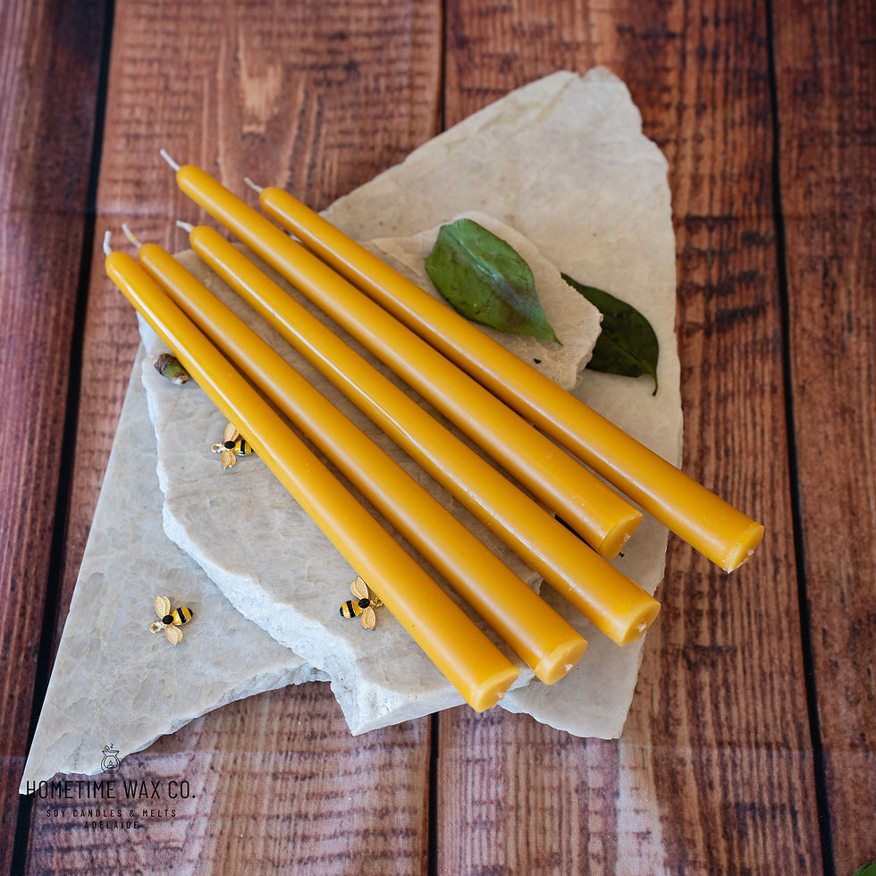 Beeswax taper candles