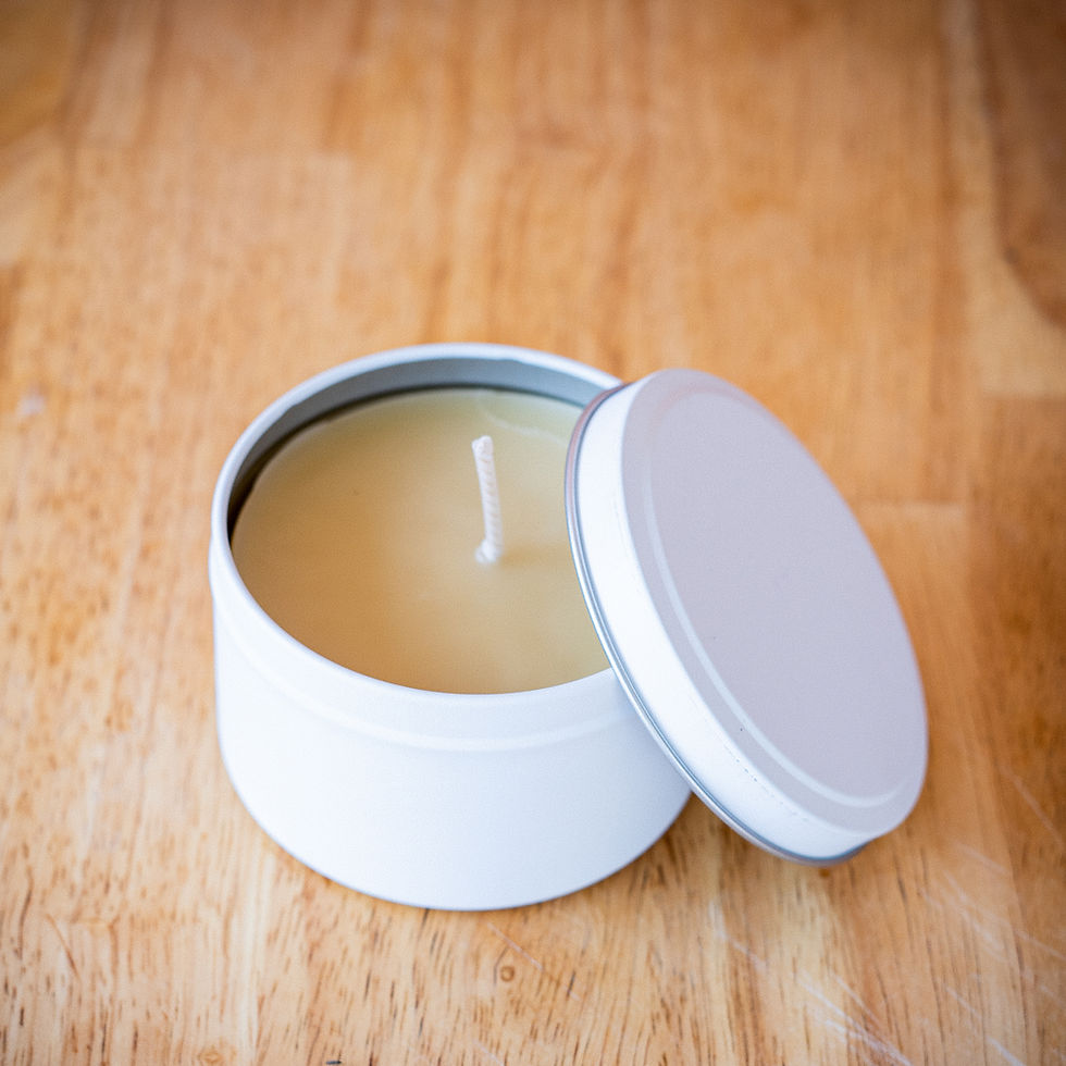 Beeswax White Tin Candle 230g