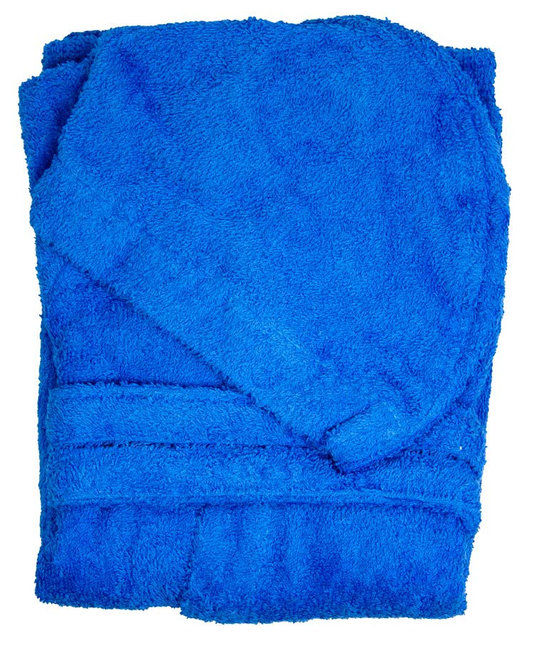 Miniatura: Accappatoio in spugna di puro cotone italiana da bambini e da bambine. Colore blu