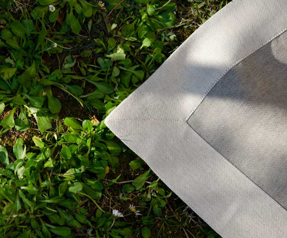 Miniatura: Tovaglia in misto lino bicolore con tovaglioli angolo cucitura tovaglia