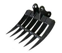 HUAYEE HYE05-3 Rake Attachment for 2-Ton Mini Excavators
