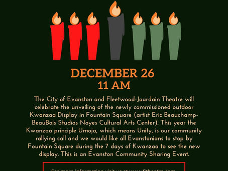 Kwanzaa begins this Saturday, December 26: Join FJT for the unveiling of a new Kwanzaa display.