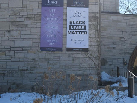 Beth Emet is the most recent house of worship to add a Black Lives Matter sign to their property.