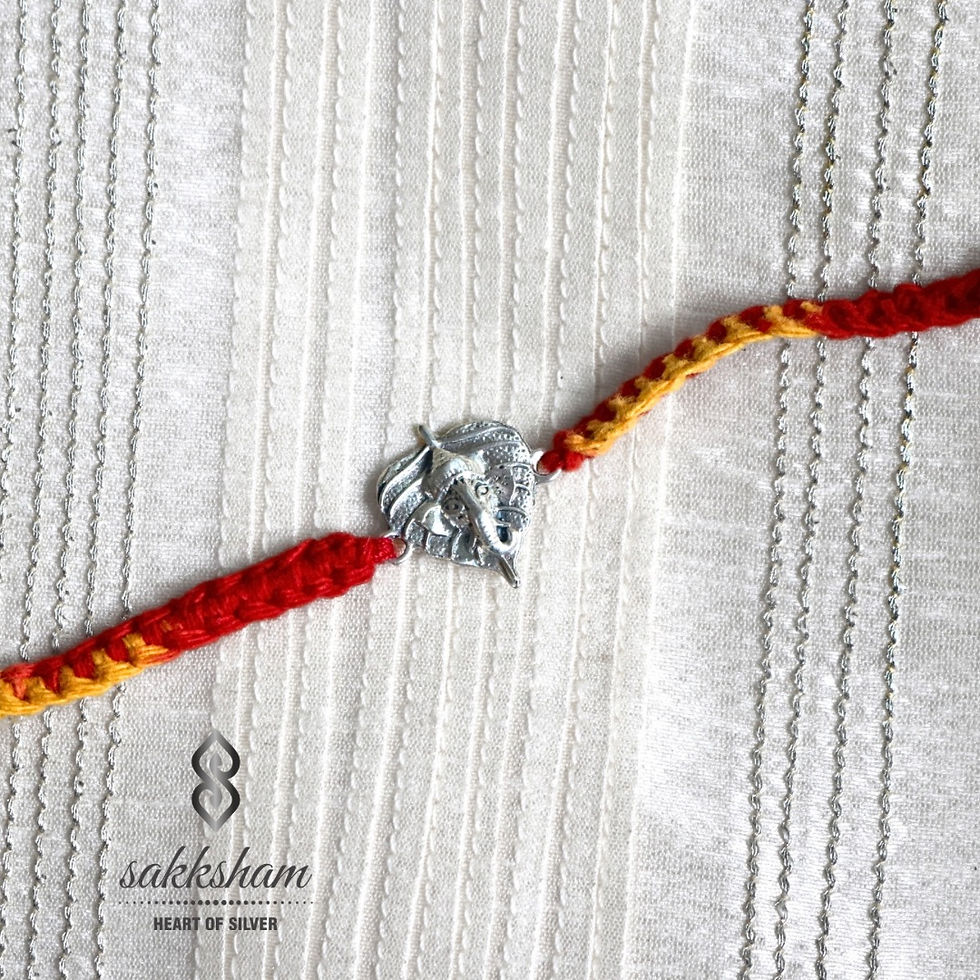 Sakksham 925 Pure Silver Rakhi NSSR11